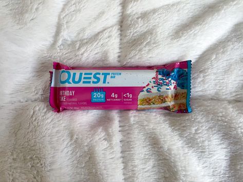 #questbars #quest #protein #proteinbar #weightloss #glutenfree #lowsugar #keto #birthdaycake Quest Birthday Cake Bar, Quest Protein, Quest Bars, Quest Bar, Big Appetite, Small Food, Calorie Recipes, Cake Bars, Girl Dinner