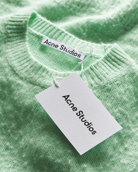 Acne Studio, Label Tag, Clothing Labels, Hang Tags, Brand Identity, Wool Blend, Acne Studios, Acne, Branding