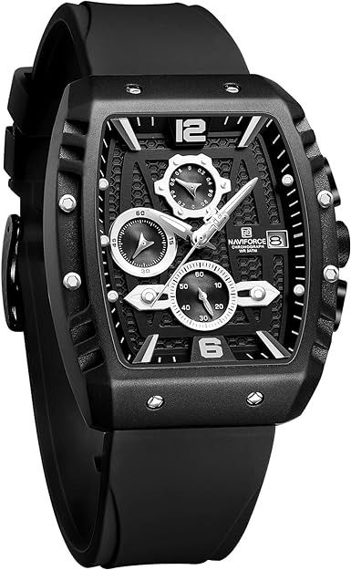 Amazon.com: NAVIFORCE Men Quartz Watch Auto Date Week Business Dress Analog Wrist Watches BWB : Clothing, Shoes & Jewelry Square Watches, Waterproof Watches, Auto Date, Nixon Watch, Men's Vintage Watch, Mens Fashion Watches, Business Dress, Fashion Watch, Watch For Men