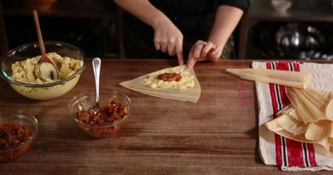 VIDEO: How to Fill and Roll Tamales | SAVEUR Tamale Recipes, Kitchen Video, Mexican Food Dishes, Tamale Recipe, How To Roll, Tasty Snacks, Creative Cooking, Foreign Food, Mexican Cooking