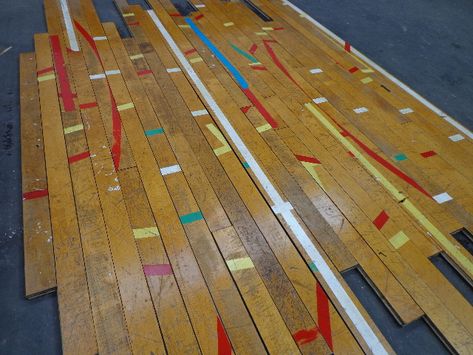 Reclaimed Gym Floor, Aerial Boots, Reclaimed Oak Flooring, Reclaimed Wood Flooring, Boat Interiors, Reclaimed Wood Floors, Gym Floor, Antique Flooring, Hallway Flooring