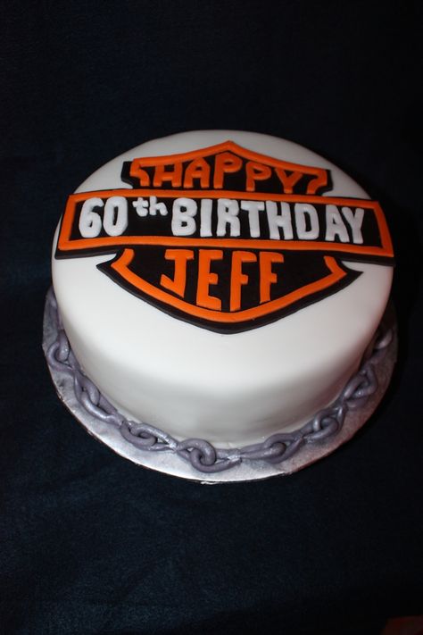 Harley Davidson Logo Harley davidson cake with chain Logo Harley Davidson, Harley Davidson Cake, Harley Davidson Decor, Harley Davidson Birthday, Harley Davidson Wedding, Logo Cake, Fondant Cakes Birthday, 50th Cake, Harley Davidson Logo