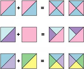 Half Square Triangle Quilts Pattern, Colchas Quilting, Quilting Math, Triangle Quilt Pattern, Half Square Triangle Quilts, Quilt Square Patterns, Half Square Triangle, Quilt Border, Patchwork Quilt Patterns