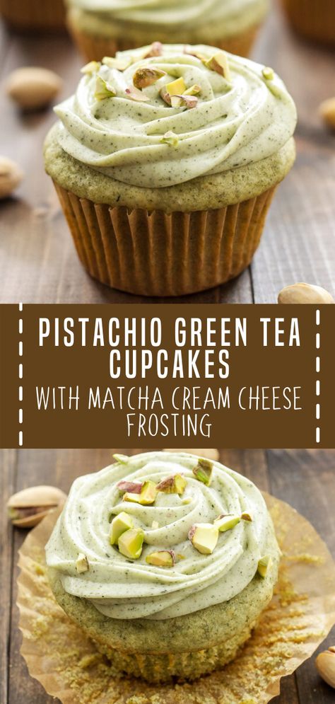 Macha Desserts, Matcha Cream Cheese, Macha Tea, Healthy Cupcake Recipes, Green Tea Cupcakes, Gorgeous Cupcakes, Tea Cupcakes, Matcha Cream, Matcha Green Tea Recipes