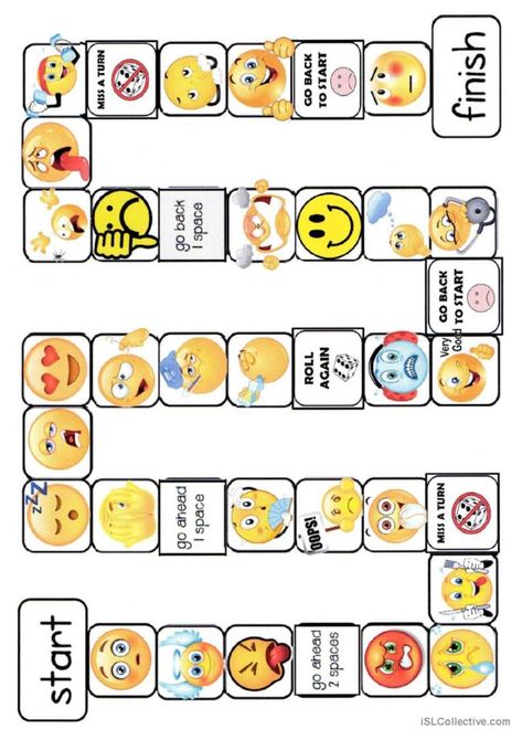 Emotions Board Game, Emotions Board, Board Game Printable, Esl Board Games, Social Emotional Learning Games, Feelings Lessons, Emotional Distance, Emotions Game, Feelings Games