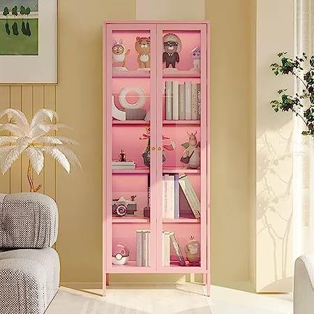 Glass Storage Cabinet, Green Bookshelves, Tall Bookshelf, Storage Cabinet With Doors, Bookcase Cabinet, Cabinet Bookcase, Tall Bookshelves, Display Bookcase, Toy Shelves