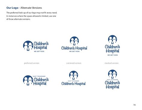 16 Our Logo - Alternate Versions The preferred lock-up of our logo may not fit every need. In instances where the space al... Lockup Logo Design, Lockup Logo, Logo Lockups Typography, Hospital Logo Ideas, Logo Lockup, Hospital Logo Design Medical Icon, Hospital Logo, Vibe Tribe, Developer Logo