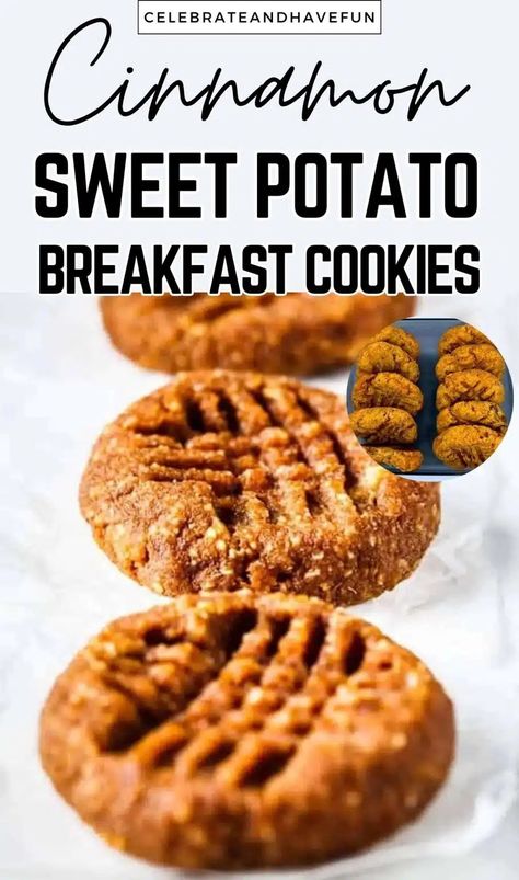 Breakfast Cookies Gluten Free, Sweet Potato Cookies, Gluten Free Plant Based, Potato Breakfast, Thanksgiving Breakfast, Sweet Potato Cinnamon, Cookies Gluten Free, Thanksgiving Recipe, Sweet Potato Breakfast