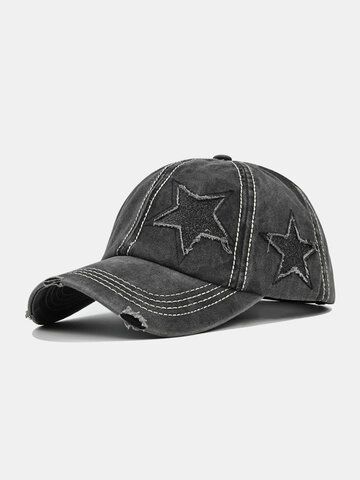 I found this amazing Unisex Cotton Solid Color Five-pointed Star Patch Holes Washed Made-old Baseball Cap with US$12.99,and 14 days return or refund guarantee protect to us. --Newchic 90s Grunge Aesthetic, Streetwear Hats, Top Streetwear Brands, How To Wash Hats, Academia Outfits, 90s Fashion Grunge, Y2k Aesthetic Outfits, Hat Collection, Looks Black