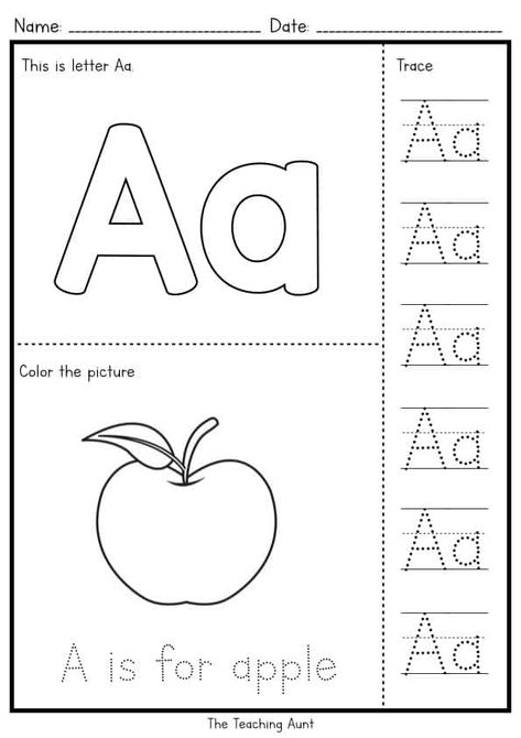 Letter Tracing Worksheets Free, Trace The Letter A Printable Worksheets, Letter A Tracing Printables Free, A Tracing Worksheets Preschool, A Letter Tracing, Abc Writing Worksheets, 3k Learning Activities, Tracing Letter A Worksheets Preschool, Letter Tracing For Preschool