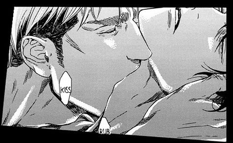 Erwin X Levi Omegaverse, Eruri Wedding, Levi Ackerman X Erwin Smith, Levi X Edwin, Kiss Reference Drawing, Uke Face, Erwin And Levi, Erwin X Levi, Levi And Erwin