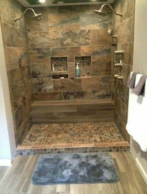 Rustic Bathroom Shower, Makeover Kamar Mandi, Bathroom Mirror Frame, Rustic Bathroom Designs, Budget Ideas, Bathroom Shower Tile, Rustic Bathrooms, Bathroom Remodel Shower, Room Remodel