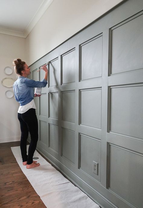 DIY Wall Treatments - Sincerely, Sara D. | Home Decor & DIY Projects Wall Paneling Diy, Board And Batten Wall, Accent Walls In Living Room, Wall Trim, Wall Molding, Diy House Projects, Board And Batten, Prints Wall, Transitional Decor