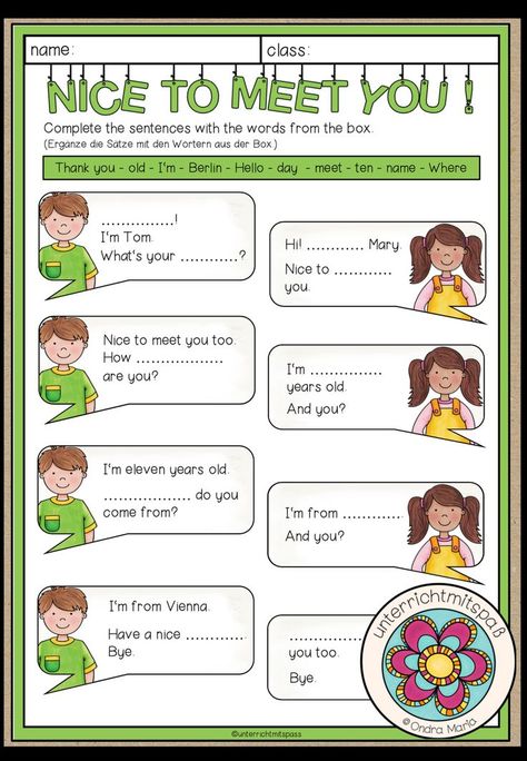 Conversation Worksheets English, Dialogue Worksheet, Oppgaver For Barn, English Conversation For Kids, English Primary School, Teach English To Kids, Materi Bahasa Inggris, Primary English, English Teaching Materials