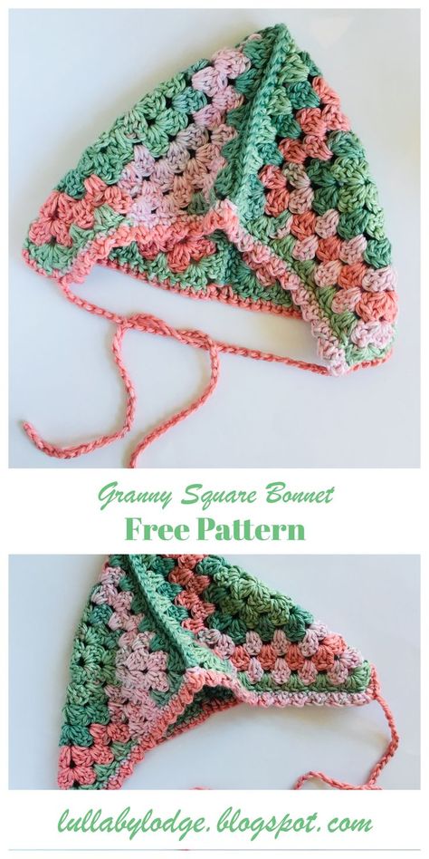 Super cute granny square baby bonnet. Easy to make crochet pixie style hat. Simple crochet pattern suitable for beginners... #crochethat #crochetbonnet #babybonnet #grannysquare Easy Crochet Baby Hat, Crochet Zig Zag, Crochet Baby Cap, Crochet Wear, Zig Zag Crochet, Preemie Hats, Granny Pattern, Crochet Baby Hat, Crochet Baby Beanie