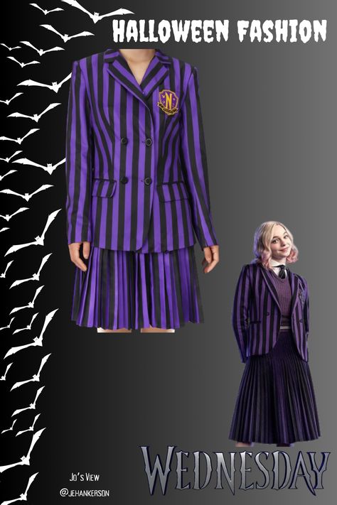 Looking for costume insporation? Dress up as everyone's favorite Nevermore Academy Student & Wednesday's best friend Enid! #Wednesday #AddamsFamily #Enid #Costume #Halloween #Nevermore Enid Costume, Nevermore Wednesday, Enid And Wednesday, Enid Wednesday, Wednesday Costume, Nevermore Academy, Addams Family, Costume Halloween, Kids Costumes