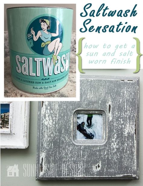 Saltwash Tutorial Entryway Black And White, Saltwash Paint, Salt Wash Paint Furniture, Salt Wash Paint, Dorm Canvas, Dyi Painting, Annie Sloan Furniture, Paint Furniture Diy, Ikea Pictures