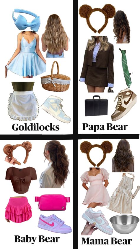 Three Bears Costume, Goldilocks And The Three Bears, The Three Bears, Bear Halloween, Bear Costume, Three Bears, Halloween Costumes Friends, Bear Outfits, Papa Bear