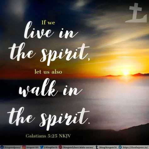 If we live in the Spirit, let us also walk in the Spirit. Galatians 5:25 NKJV Galatians 5 25, Lack Of Love, Christ Crucified, Spirit Love, Walk In The Spirit, Jesus Sacrifice, Righteousness Of God, King James Bible Verses, Best Bible Verses