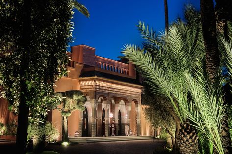 Hotel La Mamounia, Morocco | Timbuktu Travel La Mamounia Hotel, La Mamounia Marrakech, Moroccan Restaurant, La Mamounia, Glass Chandeliers, Myths And Legends, Southern Spain, Travel Log, Marrakech Morocco