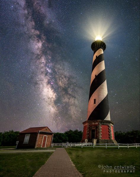 The Milky Way rising behind the Cape Hatteras lighthouse, Outer Banks, NC. Instagram: www.Instagram.com/johnentwistle_photography/ Website: www.johnentwistlephotography.com Lighthouse Clipart, Magical Sky, Hatteras Lighthouse, Cape Hatteras Lighthouse, Lighthouses Photography, Lighthouse Pictures, Cape Hatteras, Beautiful Lighthouse, Beacon Of Light