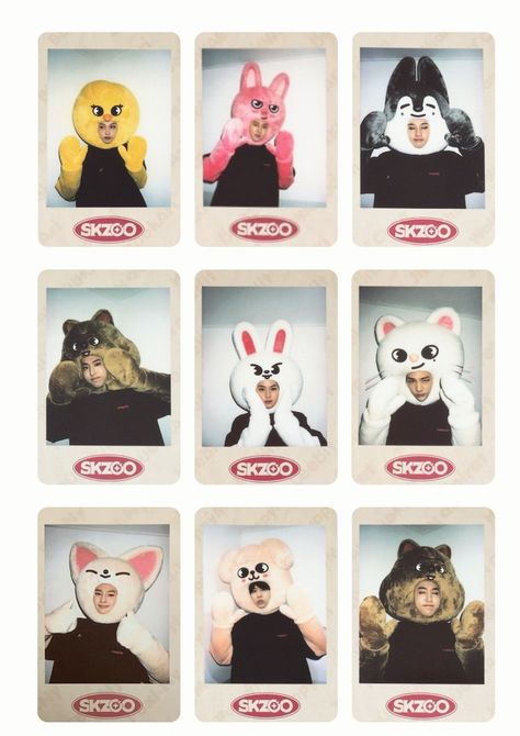 Skz Polaroid Printable, Skz Id Photo, Skzoo Polaroid, Skz Diy, Kids Phone Cases, Pc Photo, Polaroid Template, Kpop Diy, Hello Kitty Crafts