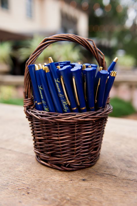 Navy And Gold Wedding, Navy Party, Wedding Pen, Epping Forest, Gold Wedding Favors, Yacht Club Wedding, Waterfront Wedding, Wedding Gold, Navy Wedding