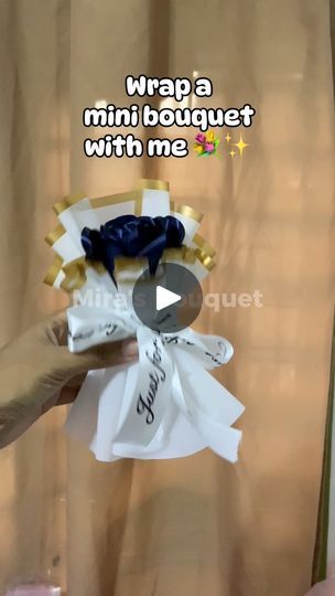 20K views · 634 reactions | Wrap a mini single bouquet with me 💐🫶✨ #mirasbouquet #handmade #crafts #tutorials #satinrosebouquet #satinribbon #ribbonflowers #wrappingtutorials #ribbonflower | Mira's Bouquet | Hiko · Daylight (Sped Up) - And I Can Still See It All in My Mind Mini Ribbon Bouquet, Mini Bouquet Tutorial, Bouquet Wrapping Ideas, Satin Bouquet, Single Bouquet, Bouquet Tutorial, Book Crafts Diy, Mini Bouquet, Ribbon Bouquet