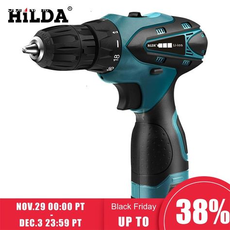 HILDA Electric Drill Cordless Screwdriver Lithium Battery Mini Drill Cordless Screwdriver Power Tools Cordless Drill-in Electric Drills from Tools on AliExpress Electric Milk Frother, Water Transfer Printing, Electric Screwdriver, Electric Tools, Drill Driver, Cordless Drill, Electric Drill, Waterproof Led, Carton Box