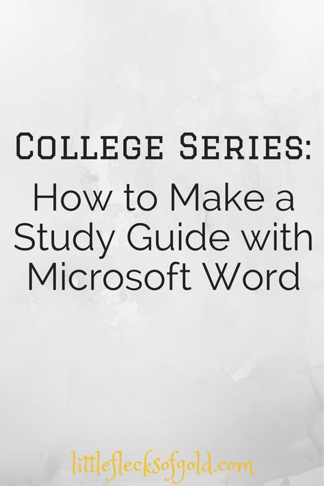 Here's How to Have an Great Semester - How to Make a Study Guide from Little Flecks of Gold How To Make A Study Guide College, Diy Study Guide, How To Make A Study Guide, Study Guide Ideas, College Studying, College Parents, College Survival Guide, College Success, College Survival