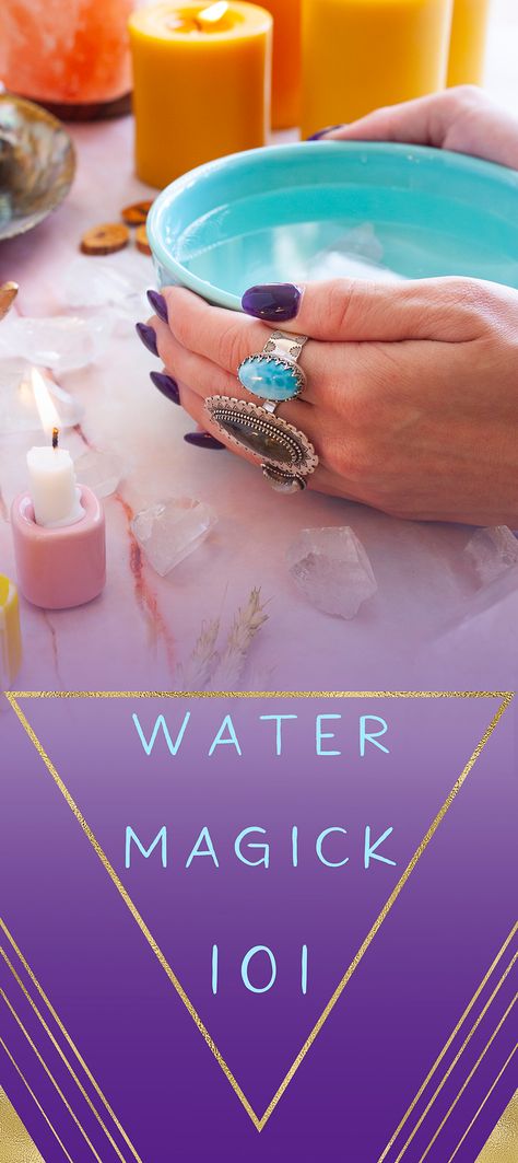 Water Element Rituals, Water Spells Witchcraft, Wicca Rituals, Sea Magick, Sea Witchcraft, Candle Meanings, Elemental Magick, Water Magick, Elemental Witch