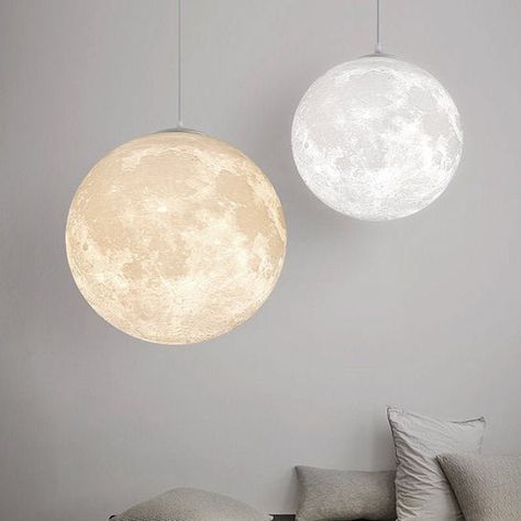 Moon Pendant Lamp Moon Chandelier Night Light Lamp Hanging | Etsy Moon Pendant Light, Moon Light Lamp, Decor Planet, Moon Globe, Pendant Lamps Kitchen, Animal Lamp, Moon Lamp, Small Chandelier, Globe Pendant Light