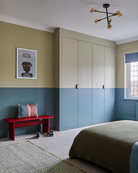 Boys Bedroom Paint Color, Bedroom Inspirations Blue, Simple Kids Bedrooms, Boys Bedroom Green, Green Boys Room, Blue Boys Bedroom, Bespoke Wardrobes, Boys Room Diy, Boys Bedroom Paint