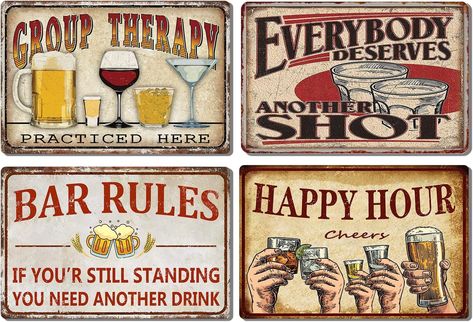 $16.99 Bar Signs For Home, Bar Rules, Funny Bar Signs, Accessories Man, Bar Decorations, Funny Decor, Pub Decor, Man Cave Signs, Bar Wall Decor