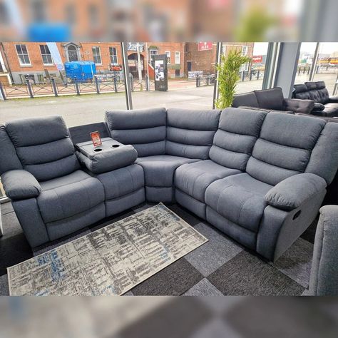 Leather reclining sofa