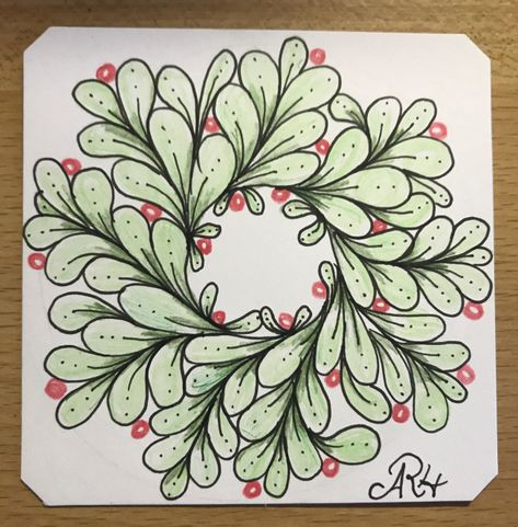 Tangles for Christmas | ARHtistic License Zantangle Art, Art For Christmas, Christmas Mandala, Zentangle Artwork, Zen Tangle, Tangle Doodle, Zen Doodle Art, Zentangle Designs, Christmas Card Inspiration