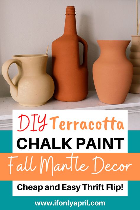 How To Make Plastic Pots Look Like Terracotta, Diy Terracotta Paint, Terracotta Pots Crafts, Terracotta Pots Ideas, Terracotta Pots Diy, Chalk Paint Recipes, Paint Terracotta Pots, Terracotta Crafts, Pottery At Home