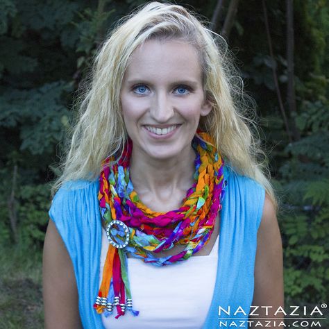 DIY Free Pattern and YouTube Tutorial Video for Easy Crochet Chain Scarf Using… Naztazia.com Free Crochet Patterns, Sashay Yarn Projects, Crochet Chain Scarf, Ruffle Yarn, Sashay Yarn, Yarn Projects Crochet, Crocheted Scarves, Crochet Mermaid Tail, Super Scarf