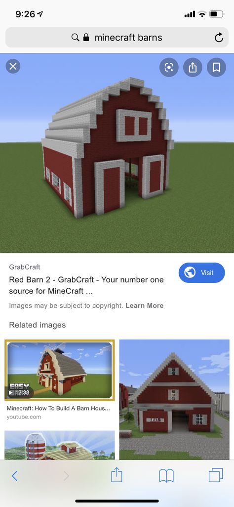 Red Barn Minecraft, Minecraft Barn, Red Barn, Gingerbread House, Minecraft, Gingerbread, Building, Red