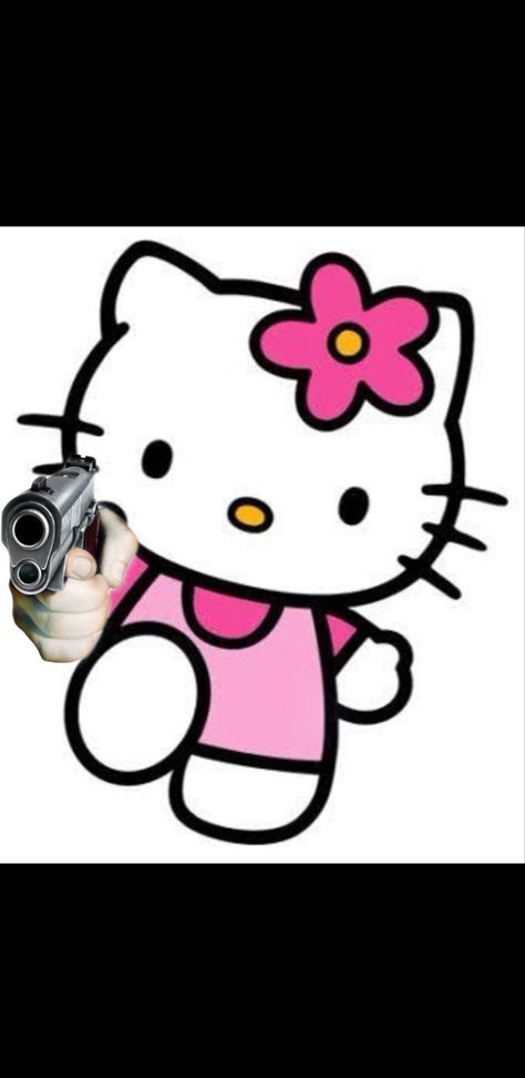 Hello Kitty Middle Finger Wallpaper, Hello Kitty Mamadisima, Hello Kitty Middle Finger, Middle Finger Pfp, Middle Finger Wallpaper, Kitty Pfp, Kitty Pictures, Hello Kitty Aesthetic, Pencil Drawings Easy