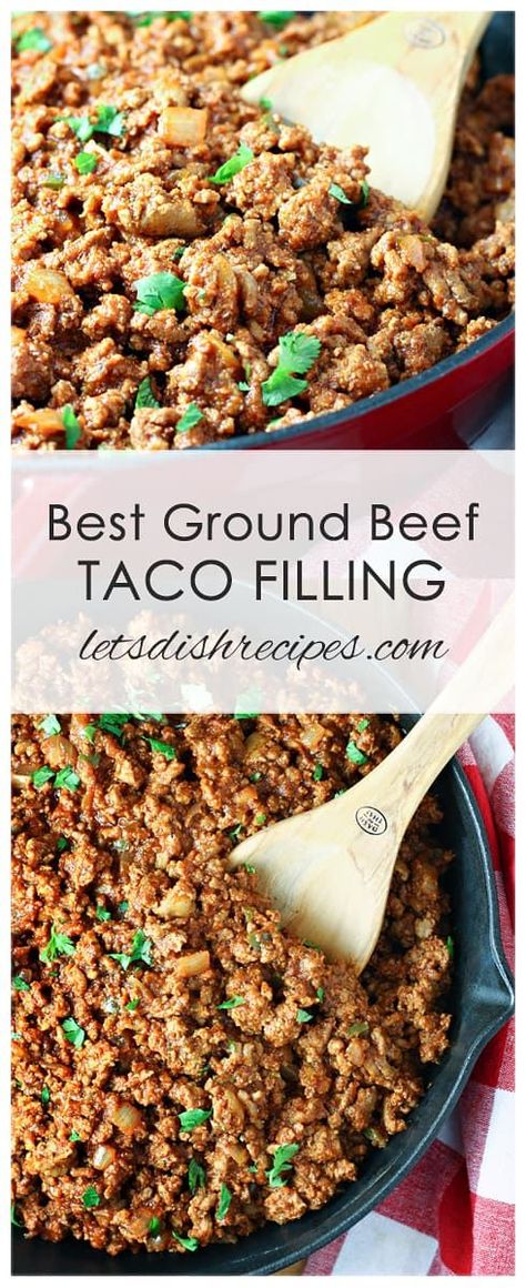 Taco Filling Recipe, Ground Beef Spaghetti Sauce, Homemade Ground Beef, Tacos Dinner, Taco Recipes Ground Beef, Comforting Casseroles, Ground Beef Taco, Minced Beef Recipes, Taco Filling