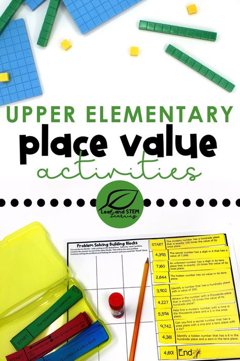 Fifth Grade Place Value Activities, Hands On Place Value Activities, Place Value Hands On Activities, Place Value To Billions, Place Value Games 4th Grade, Place Value Activities 5th Grade, 4th Grade Place Value Activities, Notebook Ideas Easy, Place Value 5th Grade