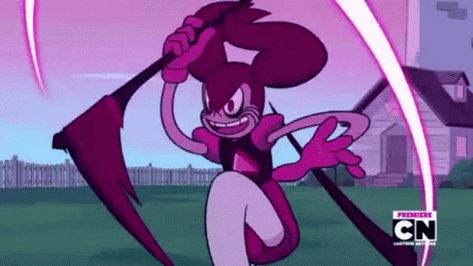 Scythe Spinel GIF - Scythe Spinel Steven Universe - Discover & Share GIFs Spinel Screencaps, Spinel Steven Universe, Steven Universe Gif, Hamilton Memes, The Last Unicorn, Steven Universe Gem, Strawberry Milkshake, Pink Strawberry, Universe Art