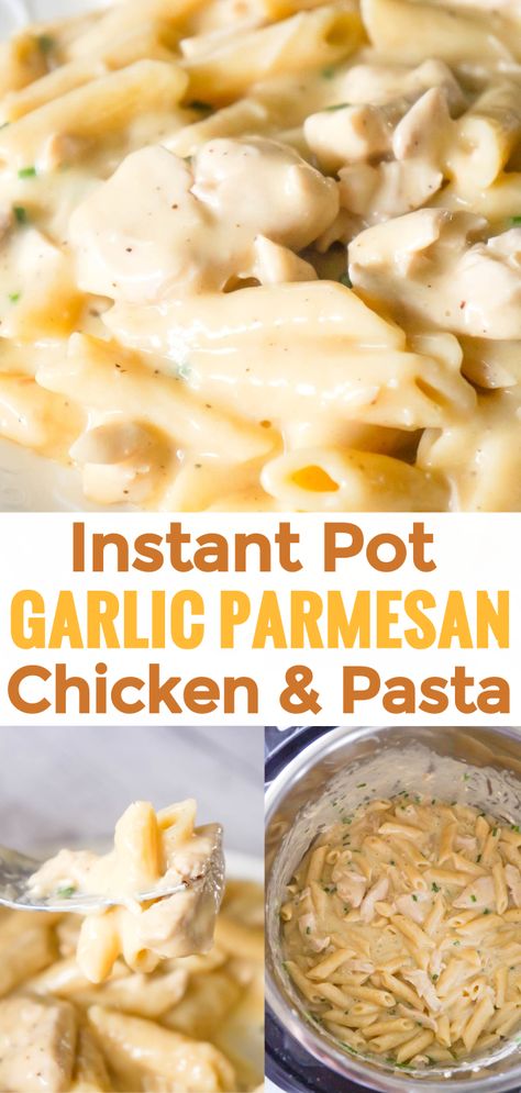 Chicken Breast Pasta Recipes, Chicken Breast Instant Pot Recipes, Instant Pot Garlic Parmesan Chicken, Pressure Cooker Recipes Pasta, Pressure Cooker Chicken Breast, Chicken Breast Pasta, Pressure Cooker Recipes Chicken, Pressure Cooker Pasta, Chicken Boneless Breast Recipes