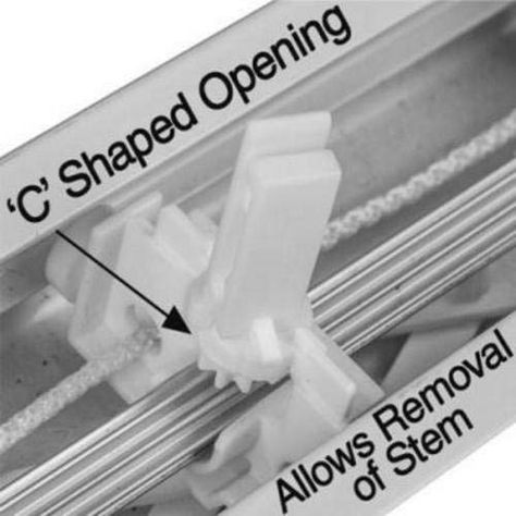 PRICES MAY VARY. Remove the stem from your track and match up with the stem picture. See picture for replacement instructions....it's Easy! Vertical Blind Headrail Hanger Repair Parts. Includes:(Quantity 5) of Stem, Comb Gear, Carrier, Wheels . Easy to Replace. Blind Repair, Vertical Blind, Hanger Hooks, Vertical Blinds, Light Control, Clear Plastic, Comb, Blinds, Bali