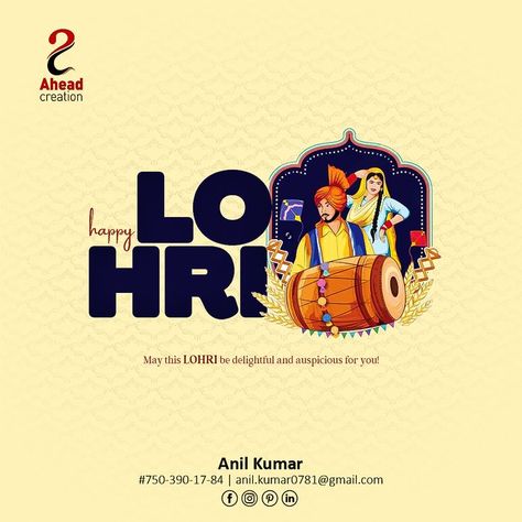 Lohri Post, School Board Decoration, Peace And Prosperity, Happy Lohri, Creative Advertising Design, Digital Marketing Design, Real Estates Design, Happy May, Motion Graphics Design