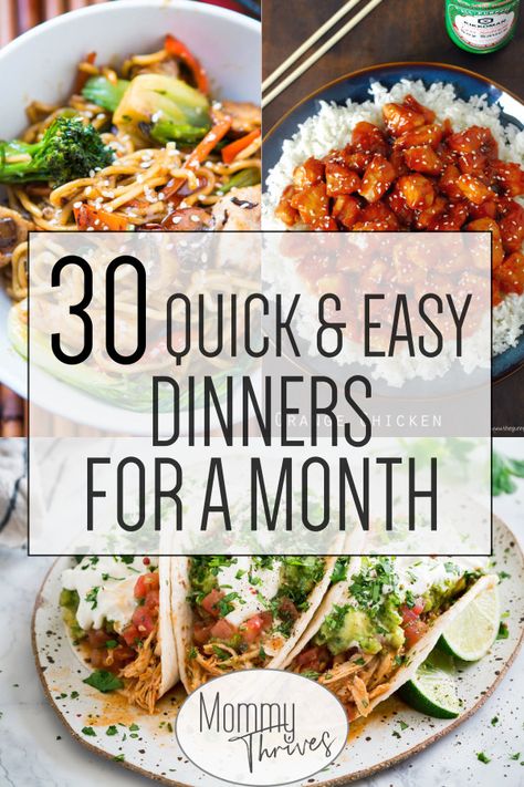 Dinners For A Month, Easy Dinners For Two, Quick And Easy Dinner Ideas, Dinner Recipes For Family, Fast Dinners, Quick And Easy Dinner, Dinner Recipes Easy Quick, Cheap Dinners, Quick Easy Dinner