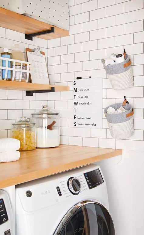 16 Laundry Hacks That Make Wash Day So Much Easier Cubby Storage Bins, Kids Closet Storage, Pegboard Kitchen, Small Bathroom Storage Cabinet, Small Room Organization, Low Sofa, Small Bathroom Organization, Small Kitchen Organization, Small Pantry