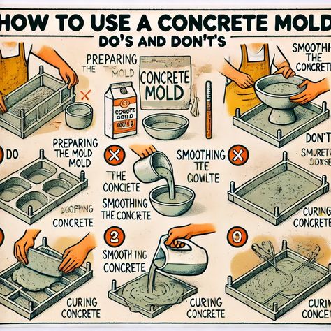 Diy Concrete Tiles Mold, Diy Concrete Projects, Concrete Molds Diy, Brick Projects, Concrete Mold, Cement Molds, Concrete Casting, Diy Concrete Planters, Concrete Bowl