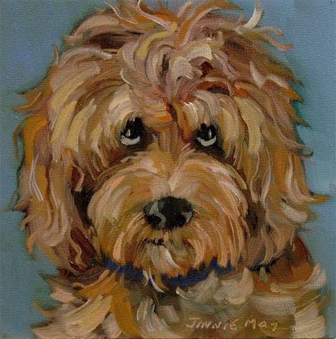 Daily Paintworks - "Labradoodle I" - Original Fine Art for Sale - © Jinnie May Cavapoo Painting, Golden Doodle Art, Labradoodle Painting, Labradoodle Drawing, Labradoodle Art, Paw Painting, Dog Portraits Painting, Pop Art Drawing, Watercolor Pumpkins